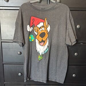 Disney Gray Dog T-Shirt with Red and Green Accents